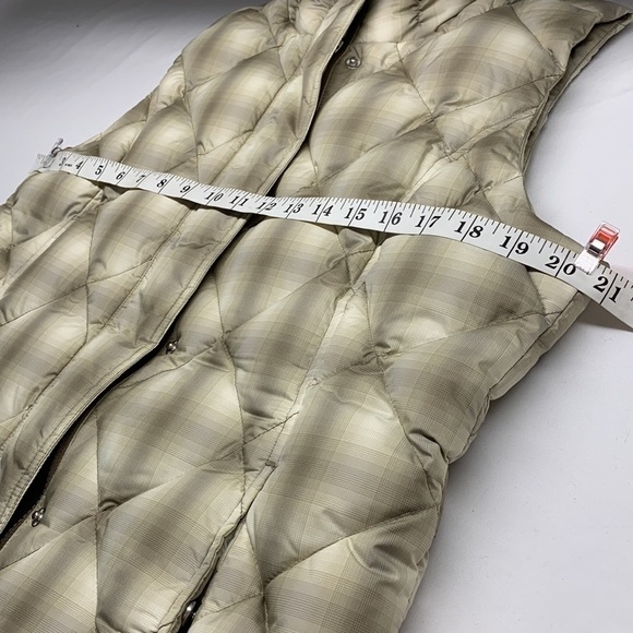 Eddie Bauer Down Filled Plaid Quilted Vest Size Medium Colour Beige/Brown - Picture 13 of 14